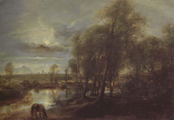 Peter Paul Rubens Landscape by Moonlight (mk43) Germany oil painting art